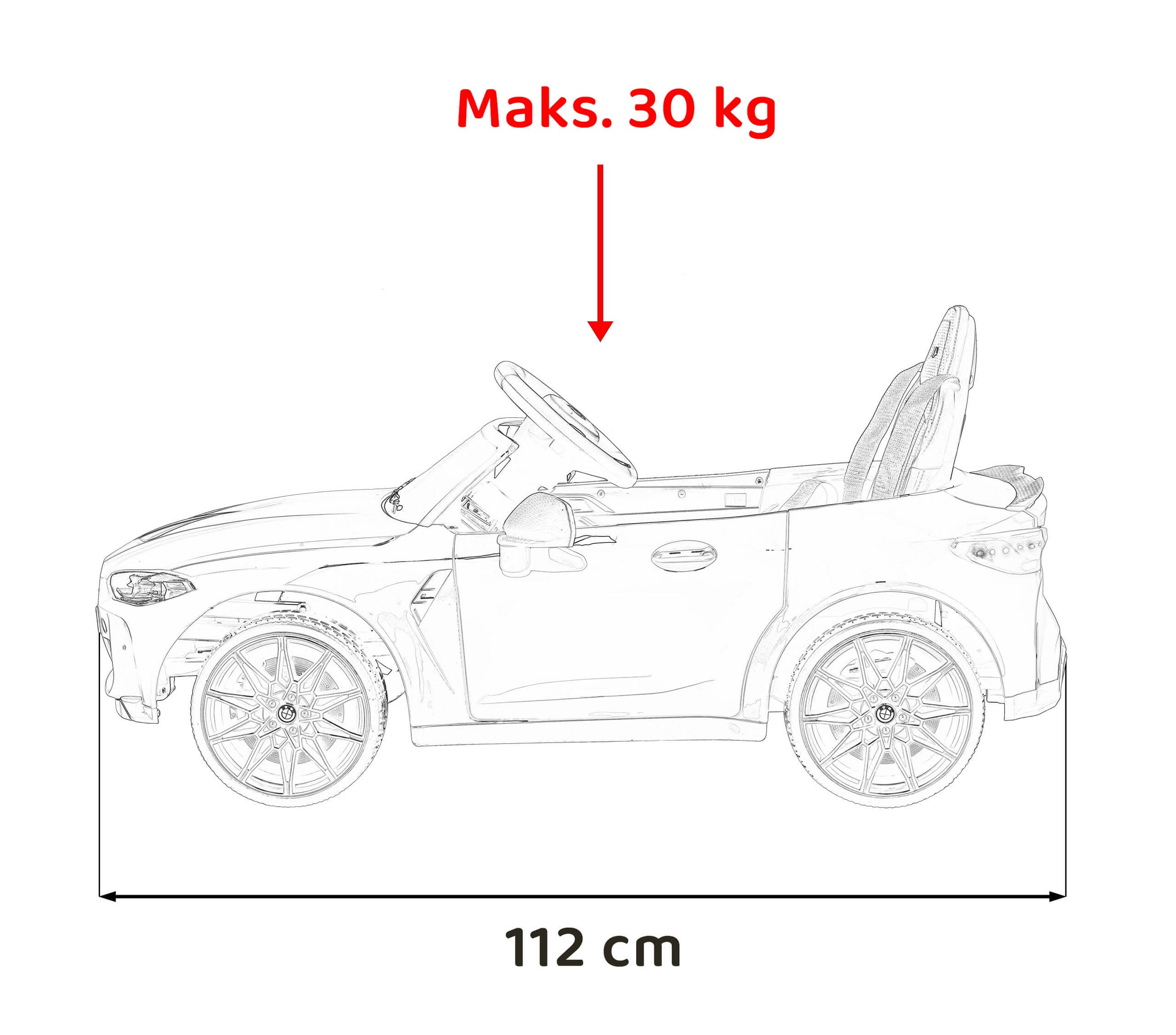 Masinuta electrica pentru copii BMW M4 Competition 12V 90W (sx2418) Galben - imagine 11