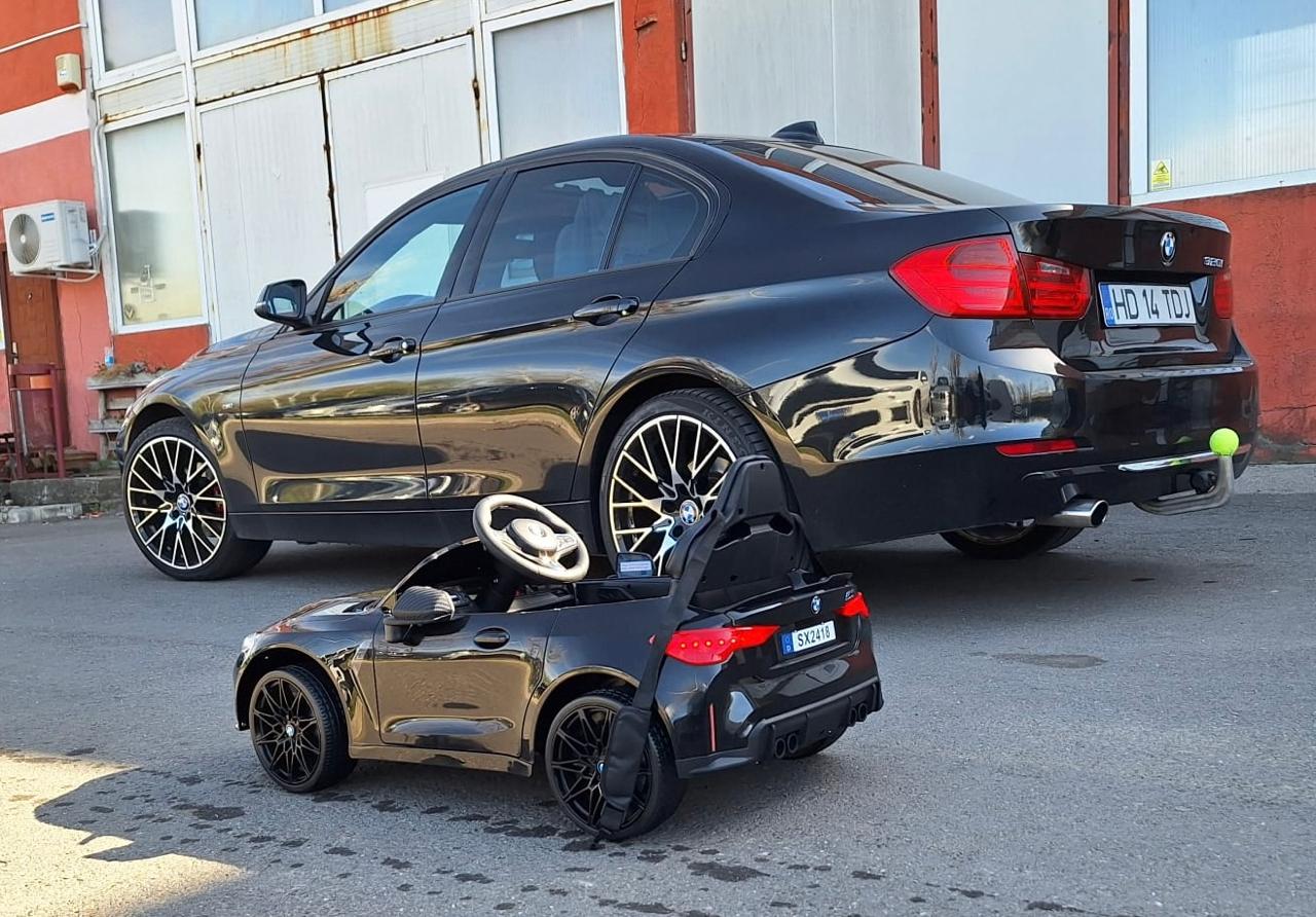 Masinuta electrica pentru copii BMW M4 Competition 12V 90W (sx2418) Albastru - imagine 4