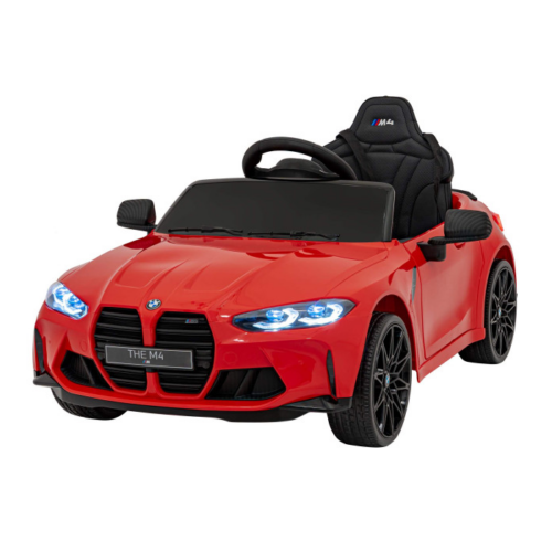 Masinuta electrica copii BMW M4 SX-2418 Rosu 12V, roti EVA, scaun piele ecologica, telecomanda parentala
