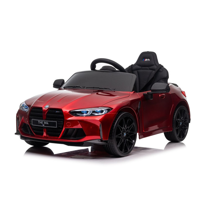 Masinuta electrica pentru copii BMW M4 Competition 12V 90W (sx2418) Visiniu metalizat