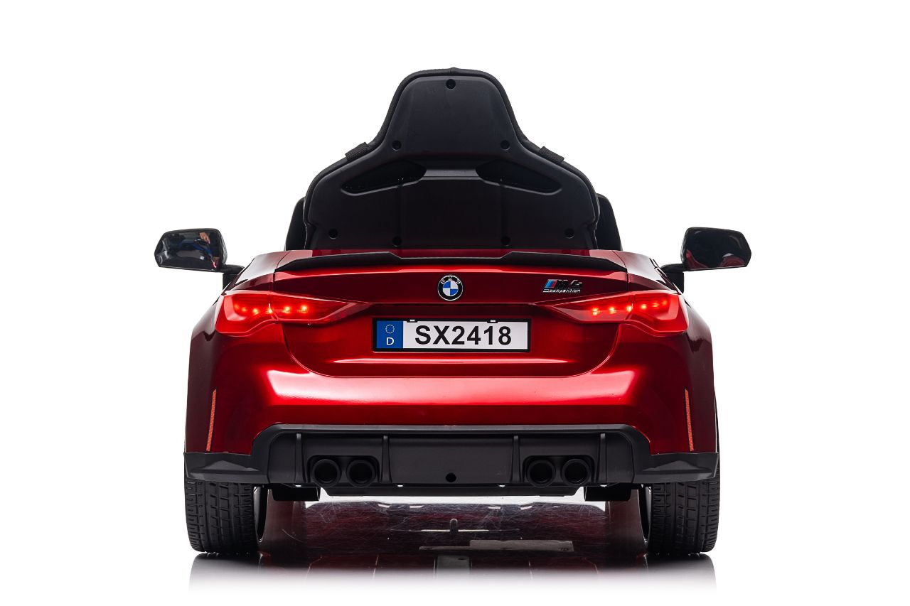 Masinuta electrica pentru copii BMW M4 Competition 12V 90W (sx2418) Visiniu metalizat - imagine 11