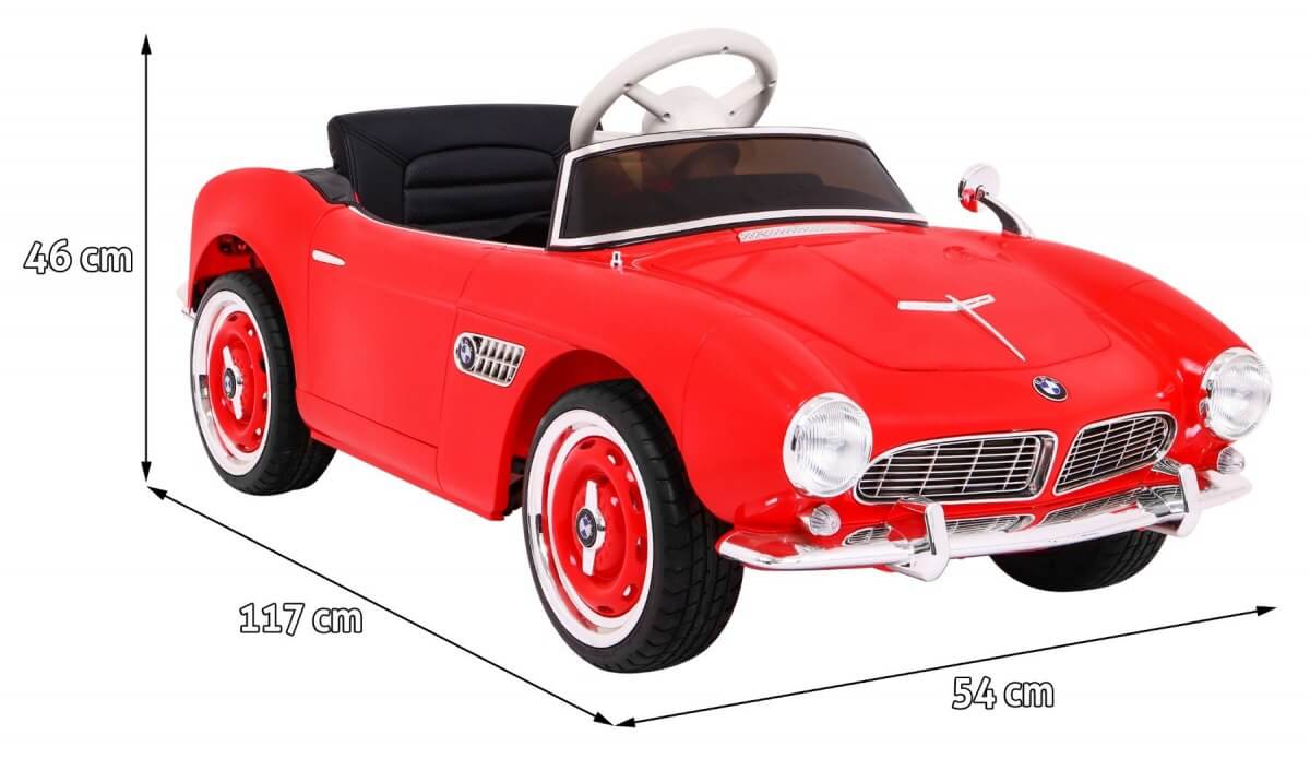 Masinuta electrica pentru copii BMW 507 Retro (1938) Rosu - imagine 2