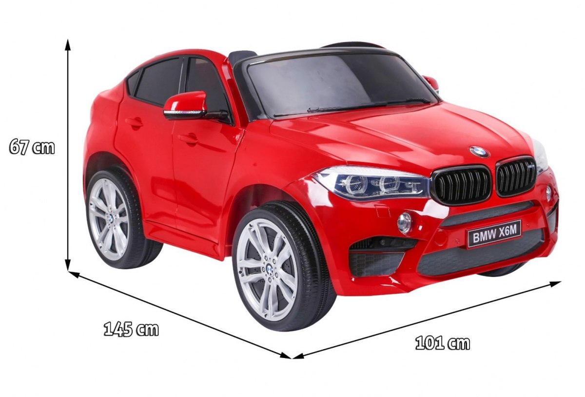 Masinuta electrica pentru copii BMW X6M (2168) XXL cu 2 locuri, Visiniu metalizat - imagine 2