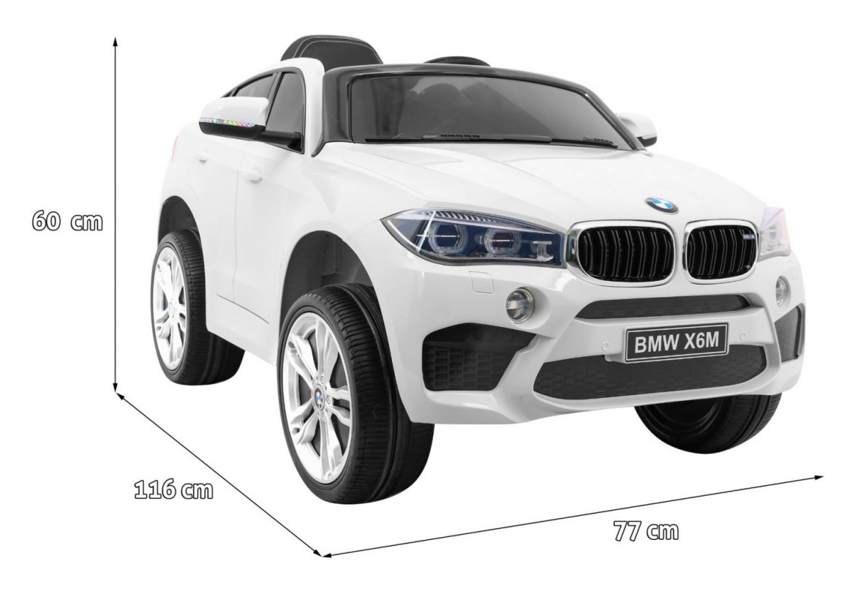 Masinuta electrica pentru copii BMW X6M (2199) Alb - imagine 2
