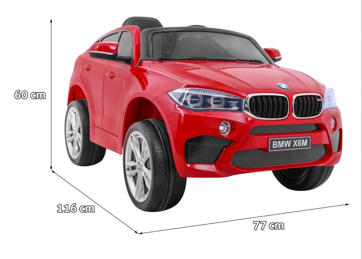 Masinuta electrica pentru copii BMW X6M (2199) Visiniu metalizat - imagine 2