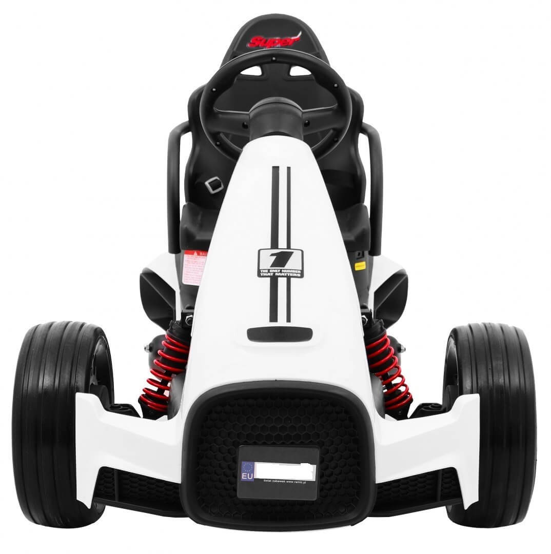 Kart electric pentru copii 12 volti "Bolid XR-1" cu 3 roti (9939) Alb - imagine 3