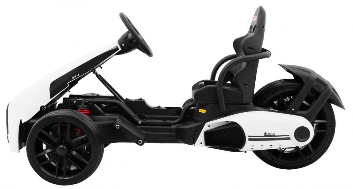 Kart electric pentru copii 12 volti "Bolid XR-1" cu 3 roti (9939) Alb - imagine 4
