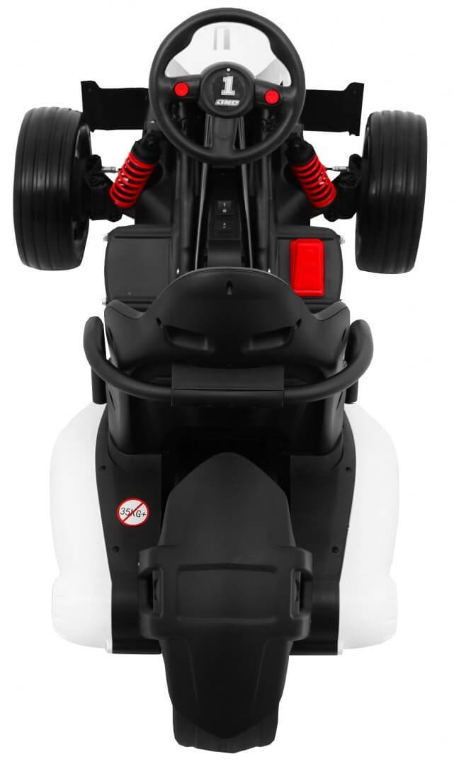 Kart electric pentru copii 12 volti "Bolid XR-1" cu 3 roti (9939) Alb - imagine 7