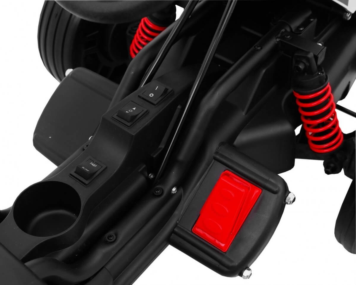 Kart electric pentru copii 12 volti "Bolid XR-1" cu 3 roti (9939) Alb - imagine 8