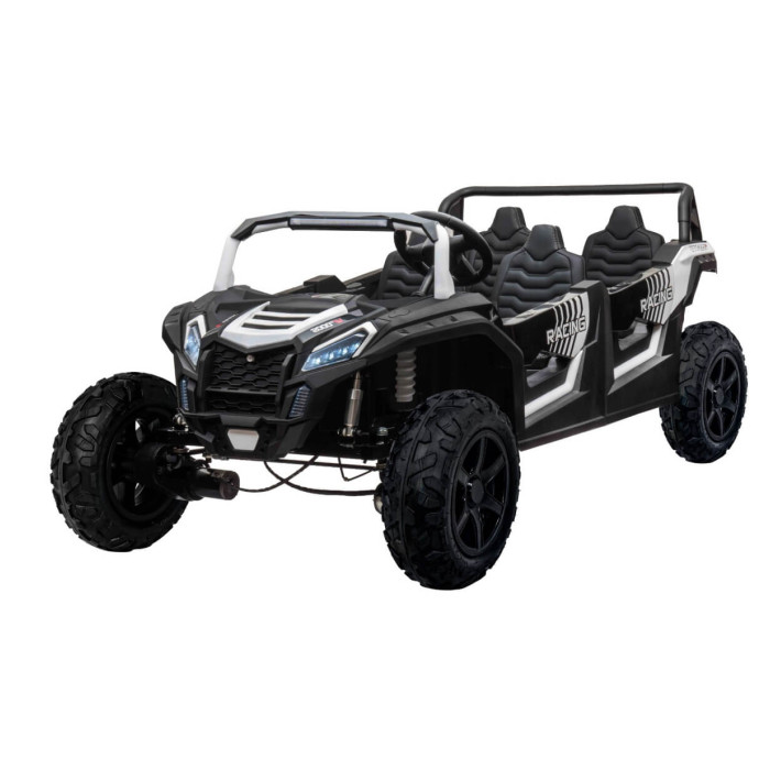 Masinuta electrica pentru 4 copii Buggy RACING 600W 24V 4x4 (A033-air) Alb