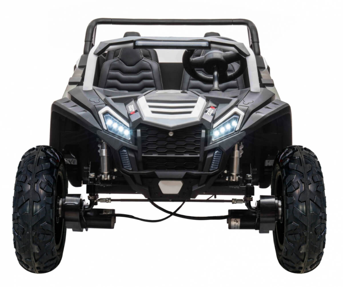 Masinuta electrica pentru 4 copii Buggy RACING 600W 24V 4x4 (A033-air) Alb - imagine 4