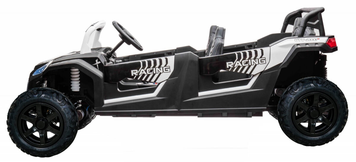 Masinuta electrica pentru 4 copii Buggy RACING 600W 24V 4x4 (A033-air) Alb - imagine 5
