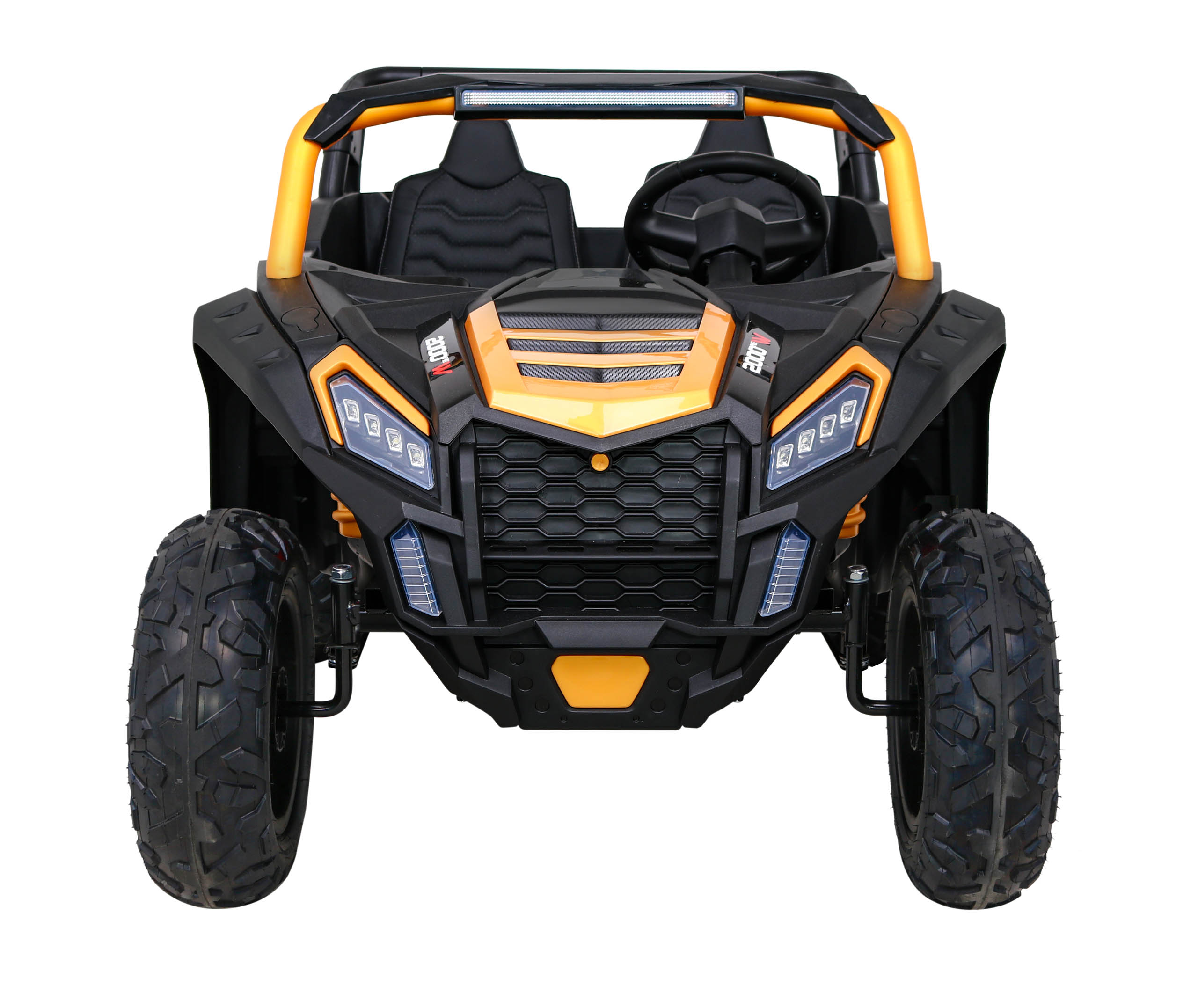 UTV electric pentru copii mari Perfecta XXL, 2 locuri cu sarcina pana la 100kg si viteza max 15km/h (032) Portocaliu - imagine 5