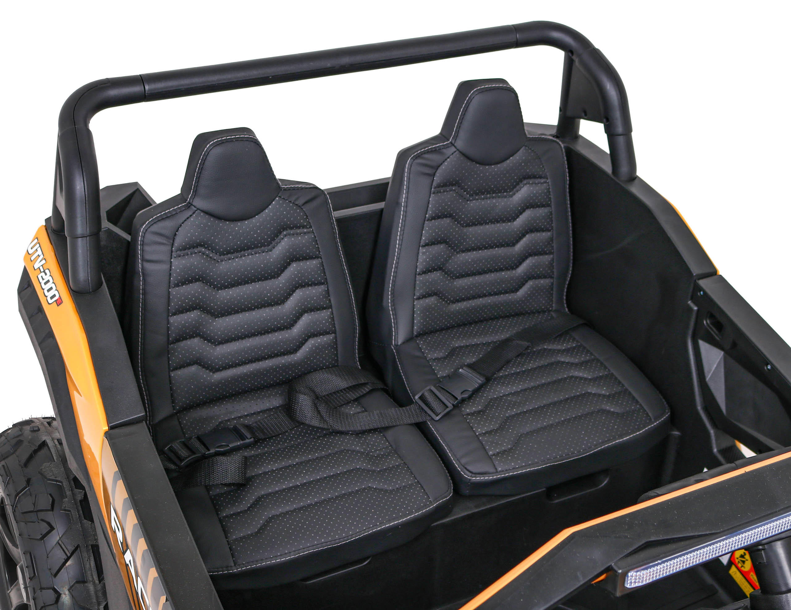 UTV electric pentru copii mari Perfecta XXL, 2 locuri cu sarcina pana la 100kg si viteza max 15km/h (032) Portocaliu - imagine 6