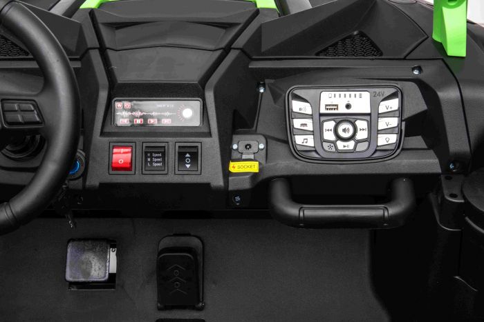 UTV electric pentru copii mari Perfecta XXL, 2 locuri cu sarcina pana la 100kg si viteza max 15km/h (032) Portocaliu - imagine 8