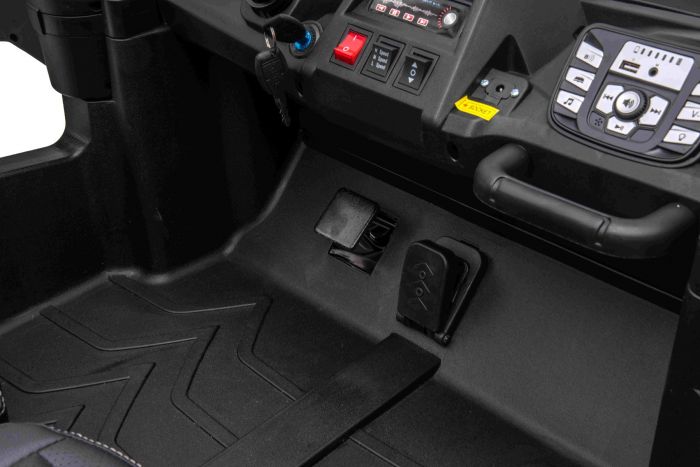 UTV electric pentru copii mari Perfecta XXL, 2 locuri cu sarcina pana la 100kg si viteza max 15km/h (032) Verde - imagine 6