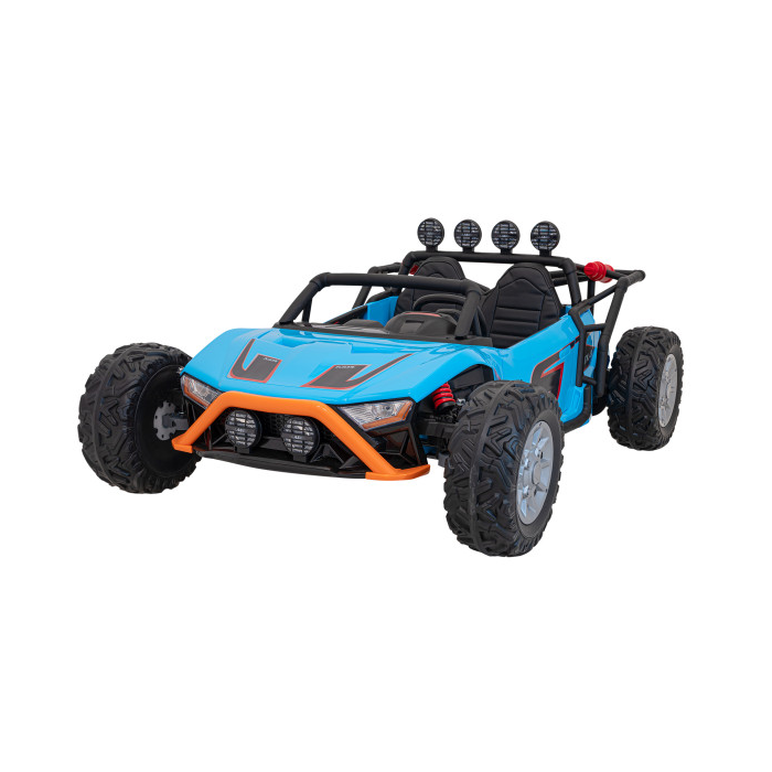 UTV electric pentru 2 copii Buggy Racing Kids, 24V 400W (3168) Albastru