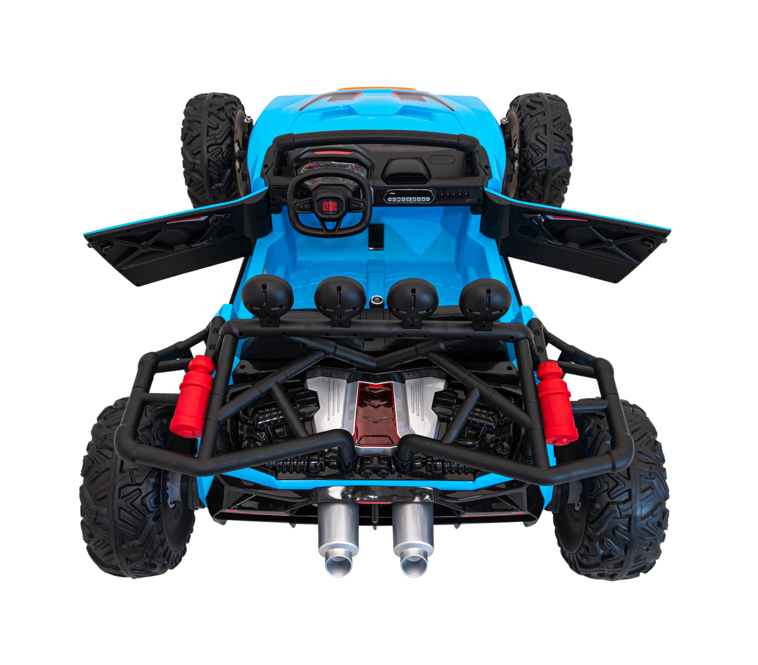 UTV electric pentru 2 copii Buggy Racing Kids, 24V 400W (3168) Albastru - imagine 7