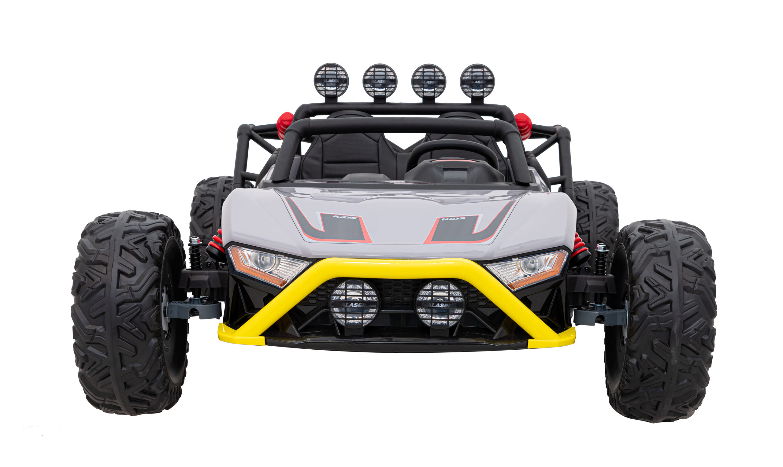 UTV electric pentru 2 copii Buggy Racing Kids, 24V 400W (3168) Gri - imagine 2