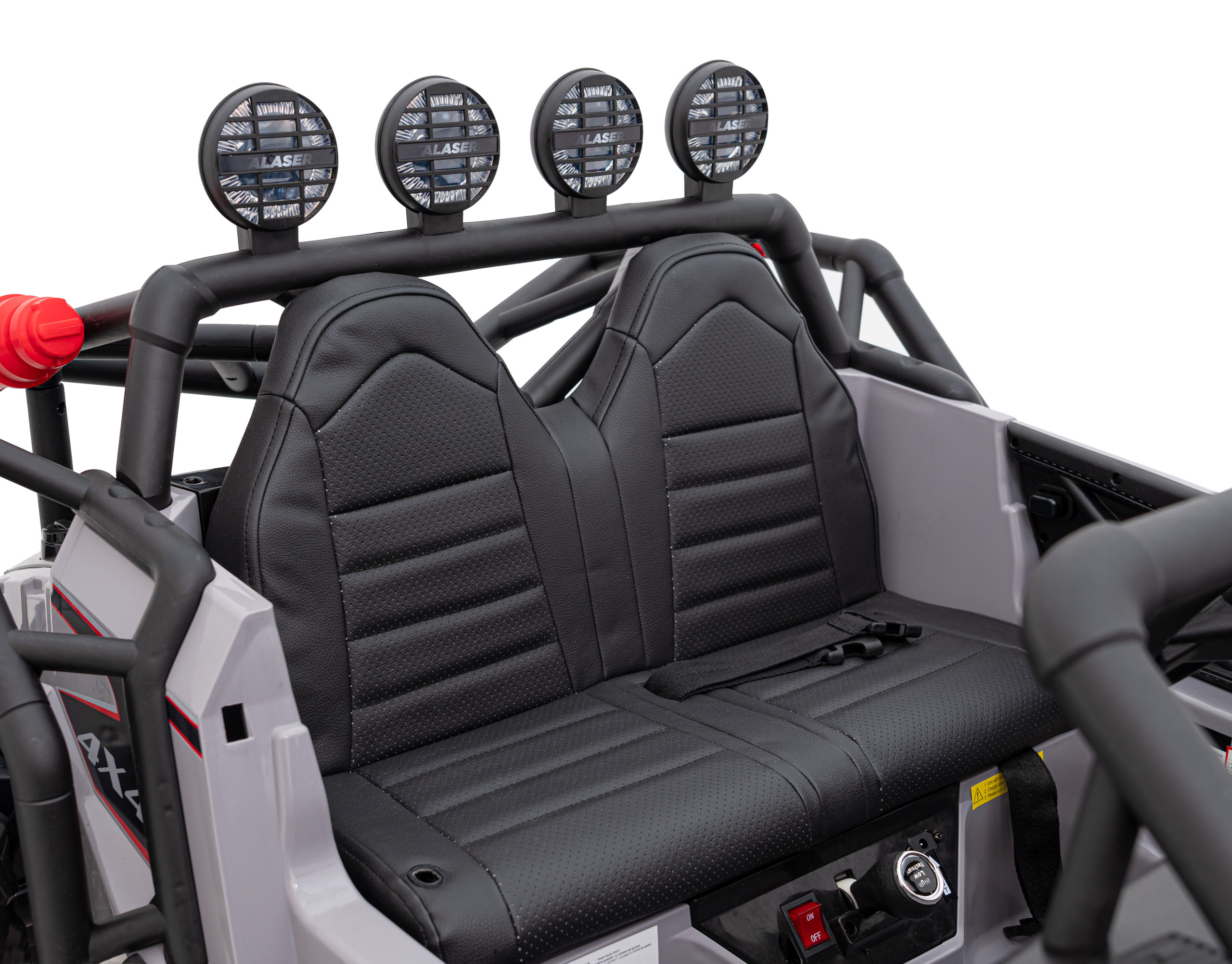 UTV electric pentru 2 copii Buggy Racing Kids, 24V 400W (3168) Gri - imagine 6