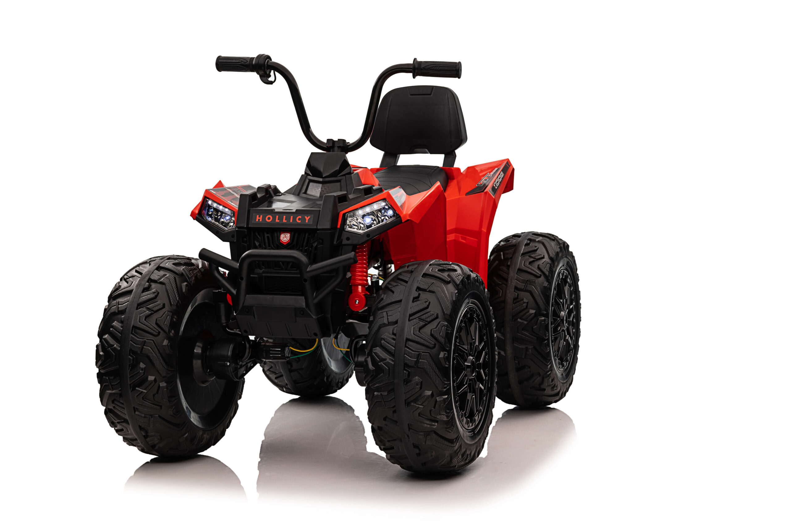 ATV electric pentru copii Monster Wheel 4x4 24V 350W (sx2129) Rosu - imagine 4