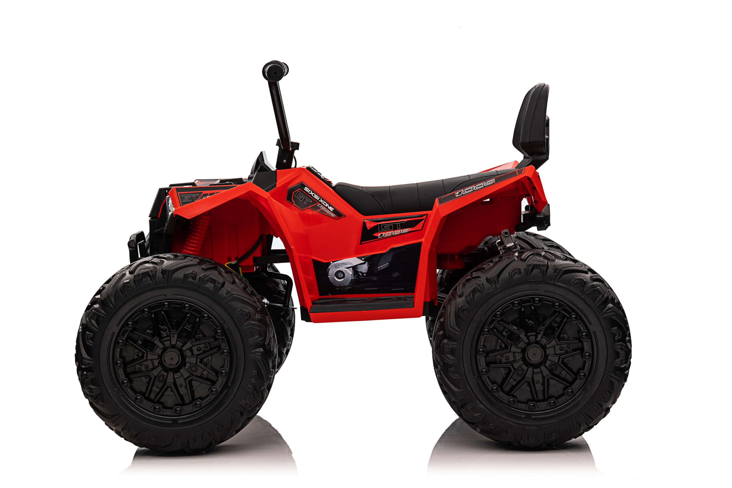ATV electric pentru copii Monster Wheel 4x4 24V 350W (sx2129) Rosu - imagine 3