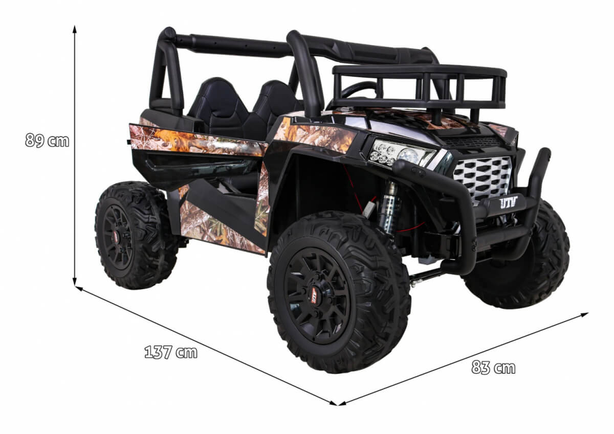 Masinuta electrica pentru copii cu 2 locuri Buggy UTV 24V 400W (JS360) Military - imagine 2