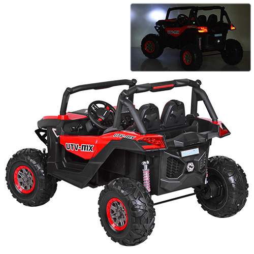 Masinuta electrica pentru copii UTV BUGGY POWER 180W 4x4 cu ecran LCD (ХМХ-603) Rosu - imagine 6