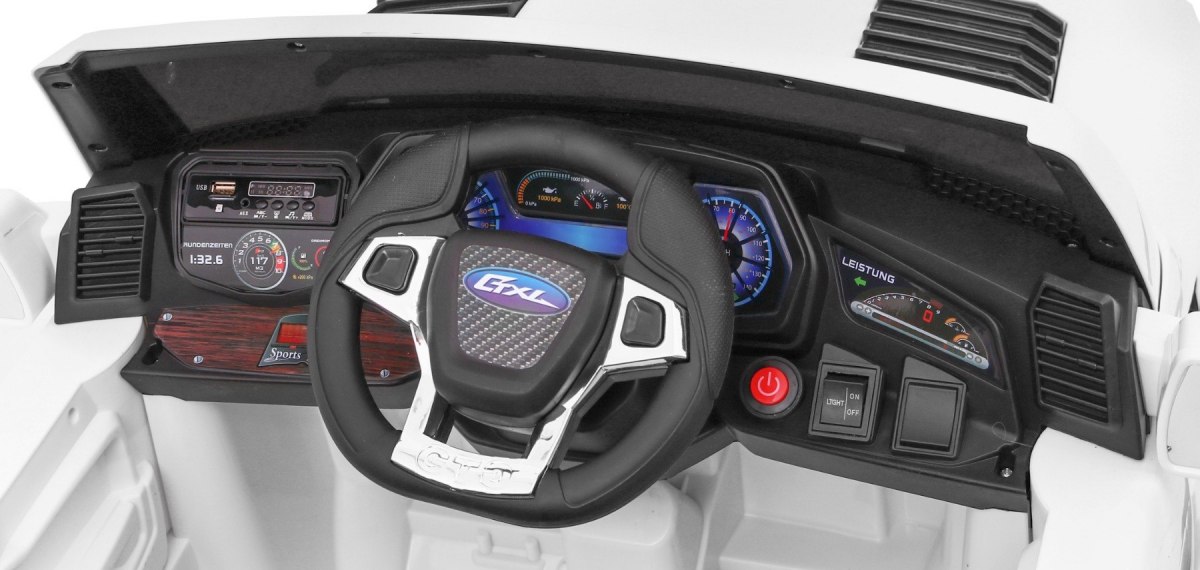 Masinuta electrica pentru copii CABRIO LONG (1388-eva) Alb - imagine 3