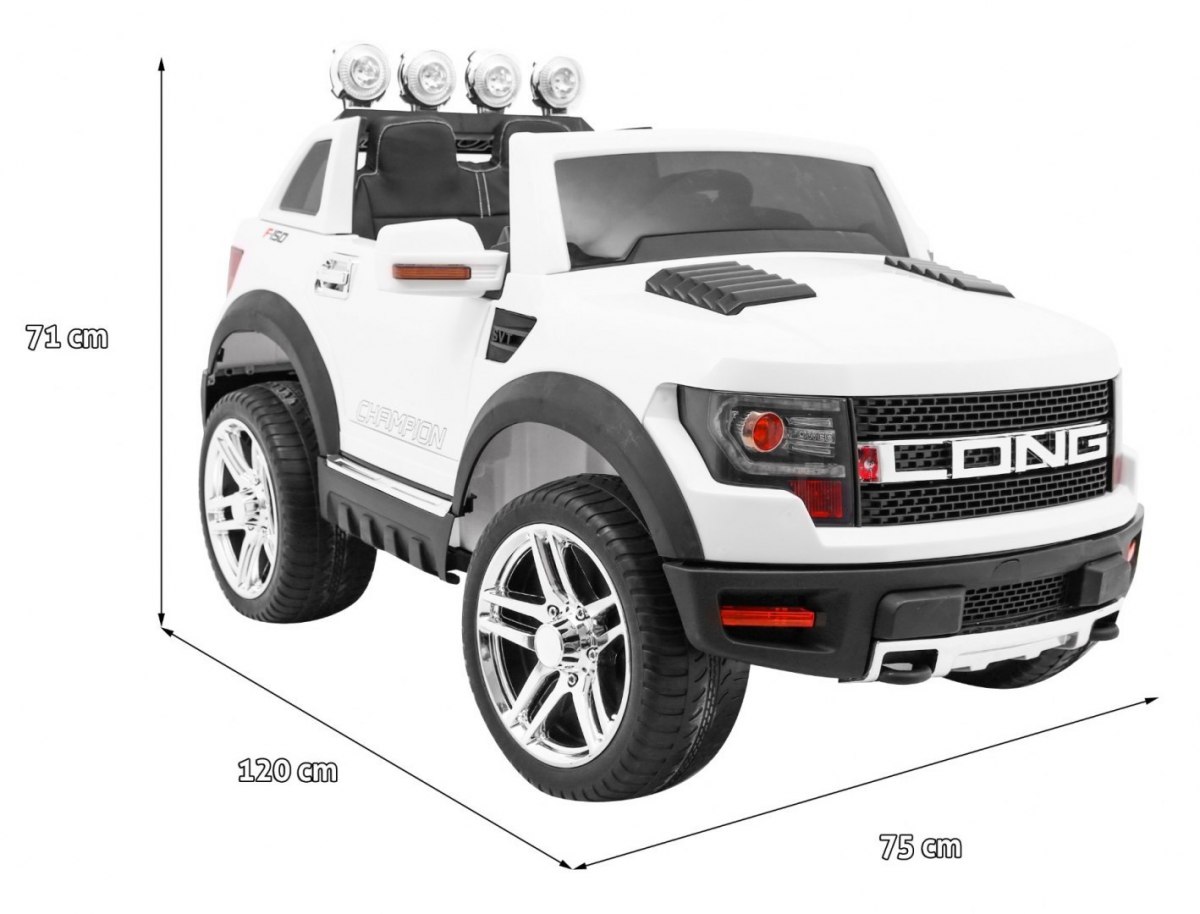 Masinuta electrica pentru copii CABRIO LONG (1388-eva) Alb - imagine 4