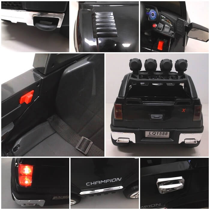 Masinuta electrica pentru copii CABRIO LONG (1388-eva) Negru - imagine 3