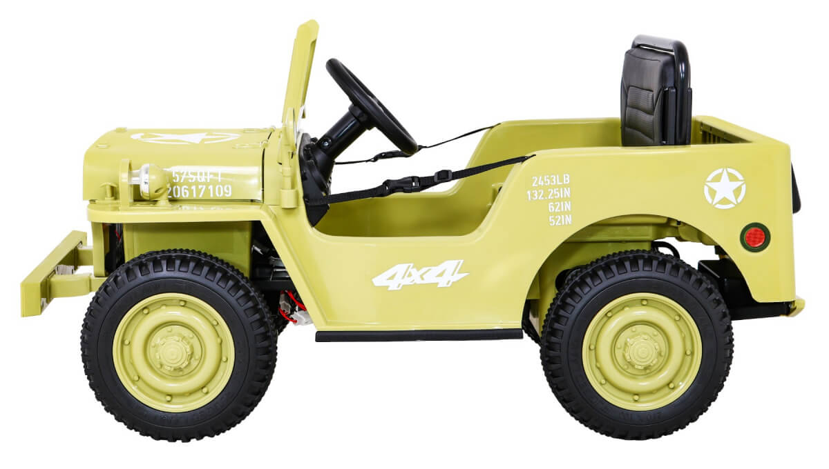 Masinuta electrica pentru copii JEEP Militar Lux 4x4 (103) Bej - imagine 3