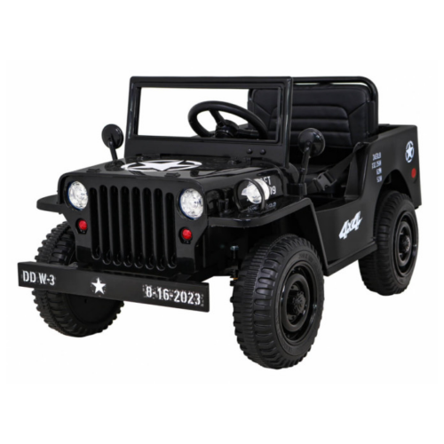 Masinuta electrica pentru copii JEEP Militar Lux 4×4 (103) Negru