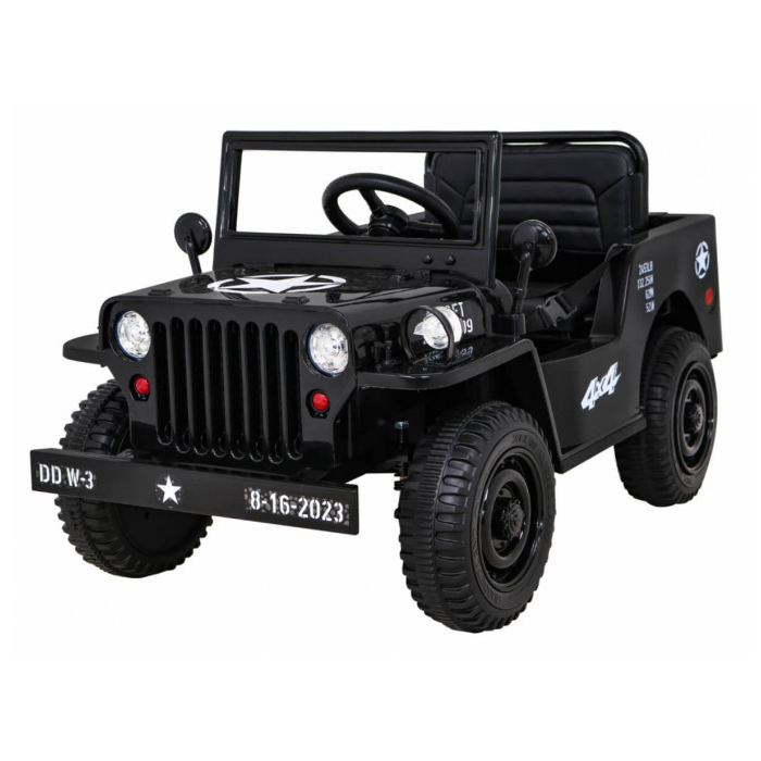 Masinuta electrica pentru copii JEEP Militar Lux 4x4 (103) Negru