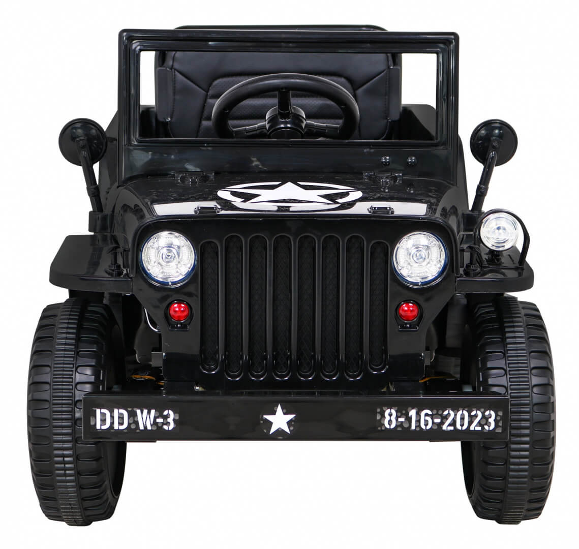 Masinuta electrica pentru copii JEEP Militar Lux 4x4 (103) Negru - imagine 3