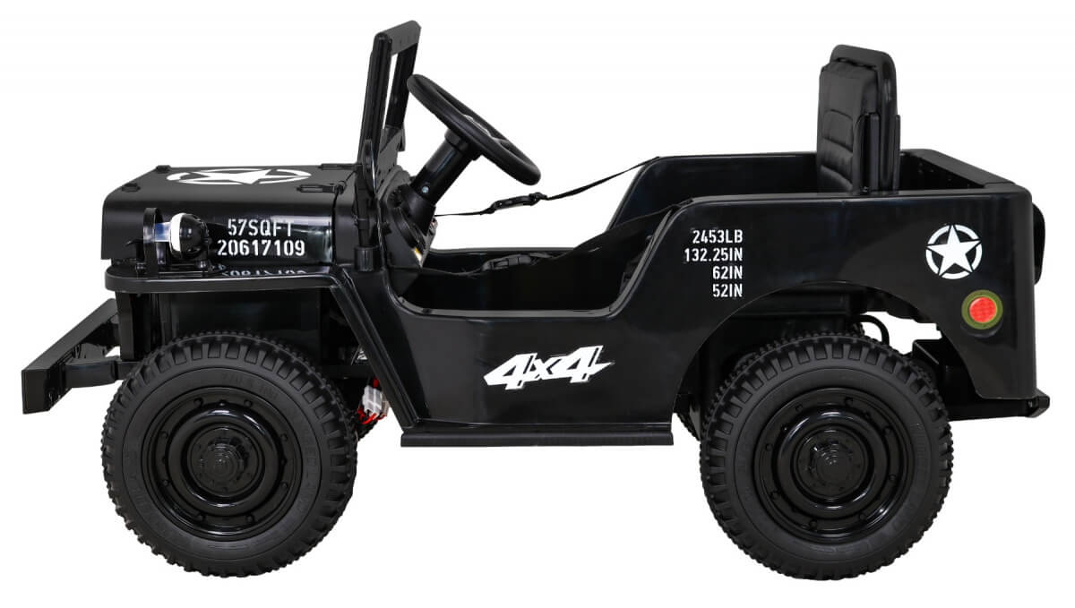 Masinuta electrica pentru copii JEEP Militar Lux 4x4 (103) Negru - imagine 4