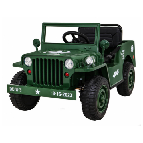Masinuta electrica pentru copii JEEP Militar Lux 4×4 (103) Verde