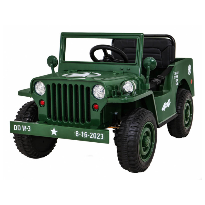 Masinuta electrica pentru copii JEEP Militar Lux 4x4 (103) Verde