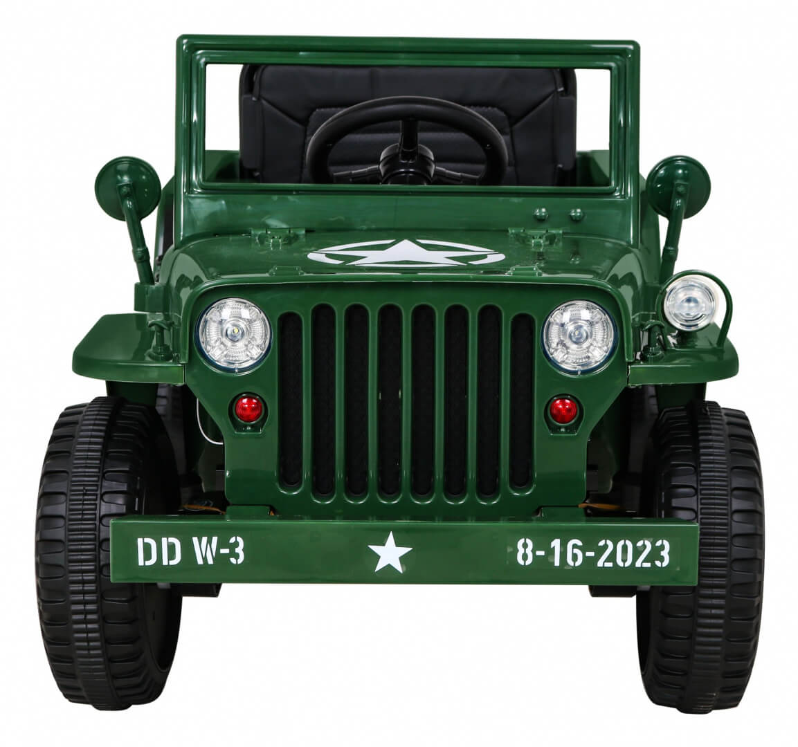 Masinuta electrica pentru copii JEEP Militar Lux 4x4 (103) Verde - imagine 3