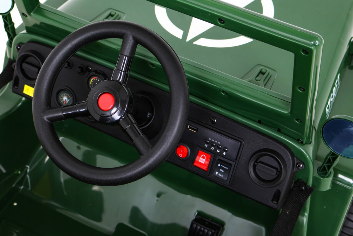Masinuta electrica pentru copii JEEP Militar Lux 4x4 (103) Verde - imagine 5