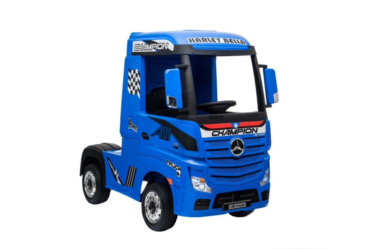 Masinuta electrica pentru copii Camion Mercedes Benz ACTROS (358) 4x4, Albastru - imagine 6