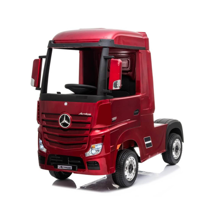 Masinuta electrica penru copii Camion Mercedes Benz ACTROS (358) 4×4, Visiniu metalizat