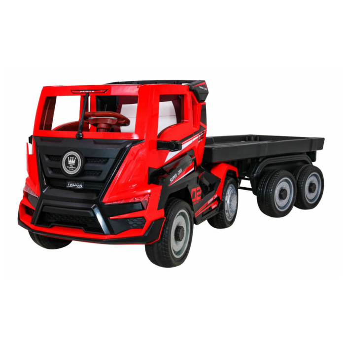 Masinuta electrica pentru copii Camion Truck cu remorca (2020) Rosu