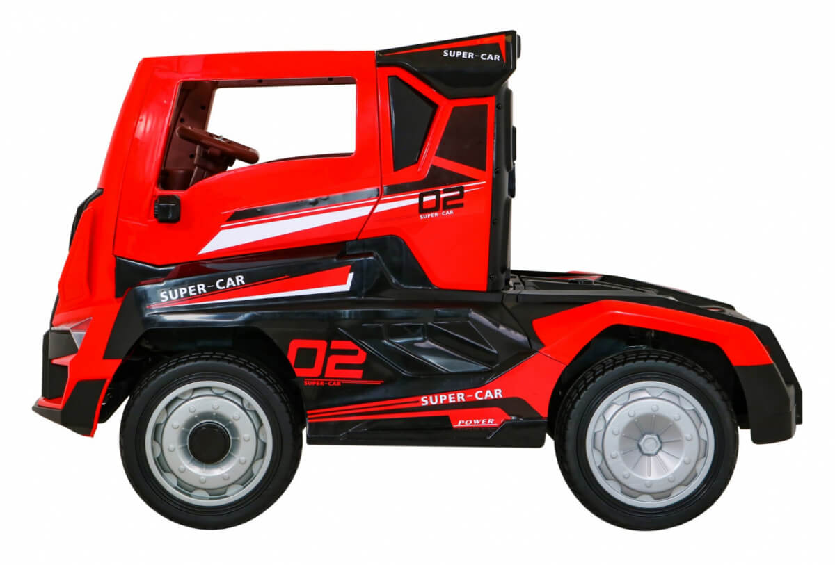Masinuta electrica pentru copii Camion Truck cu remorca (2020) Rosu - imagine 8