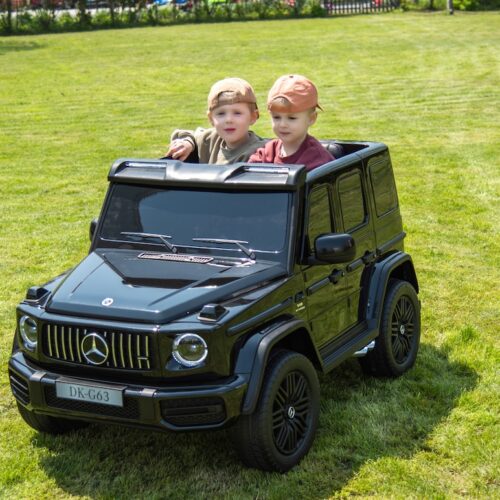 Masina electrica pentru copii cu 2 locuri, Mercedes AMG G63 XXL 24V 800W 4×4 ecran LCD, echipare Lux (G63-mp4) Negru