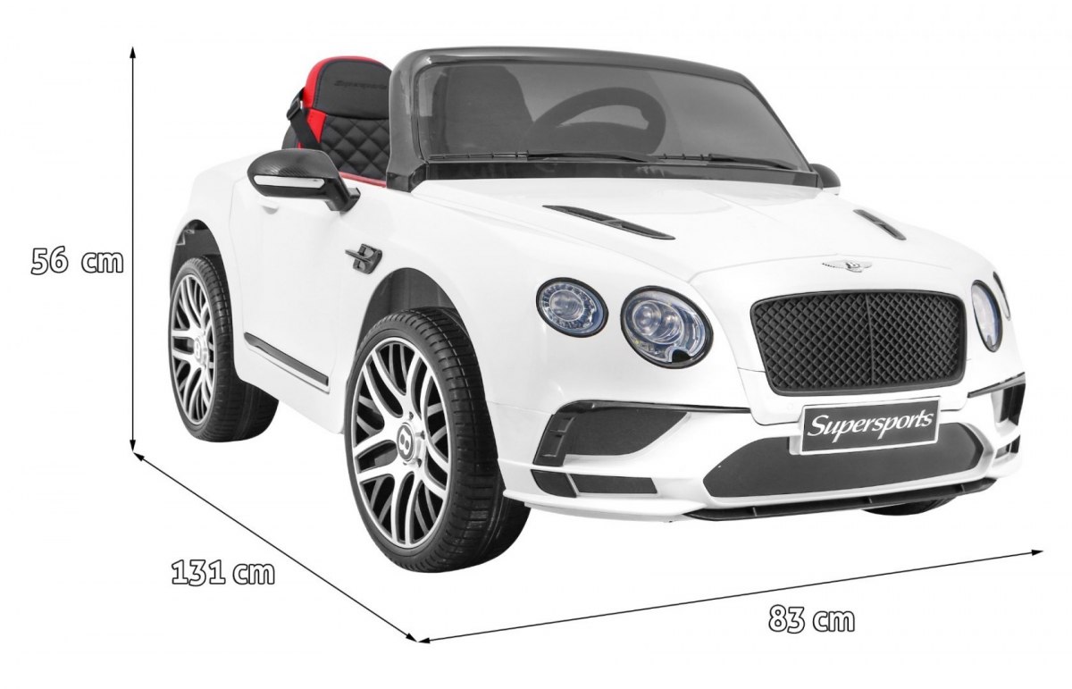 Masinute electrice pentru copii BENTLEY CONTINENTAL GT SUPERSPORTS (JE1155) Alb - imagine 2