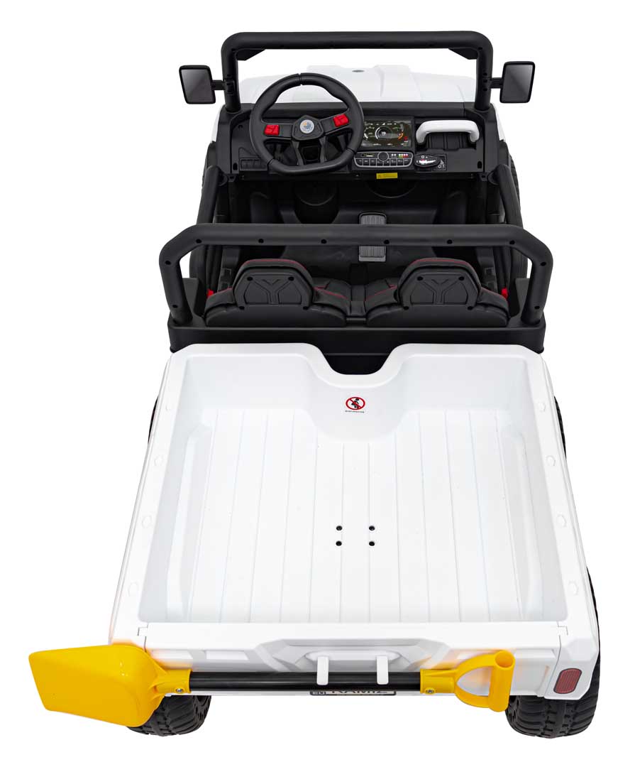 UTV eIectric pentru copii cu 2 locuri Farmer Truck SPEED XXL 900 24V 400W 4x4 (623B-24V) Alb - imagine 9
