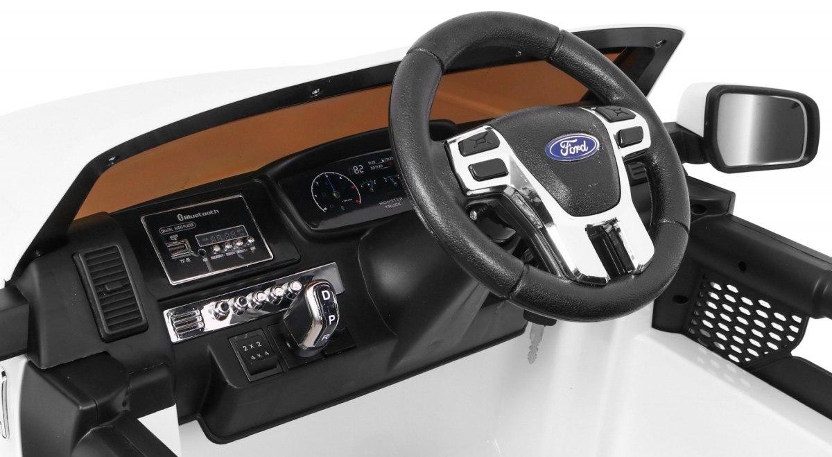 Masinuta electrica pentru copii FORD RANGER MONSTER TRUCK 4x4 (DK-MT550) Alb - imagine 7