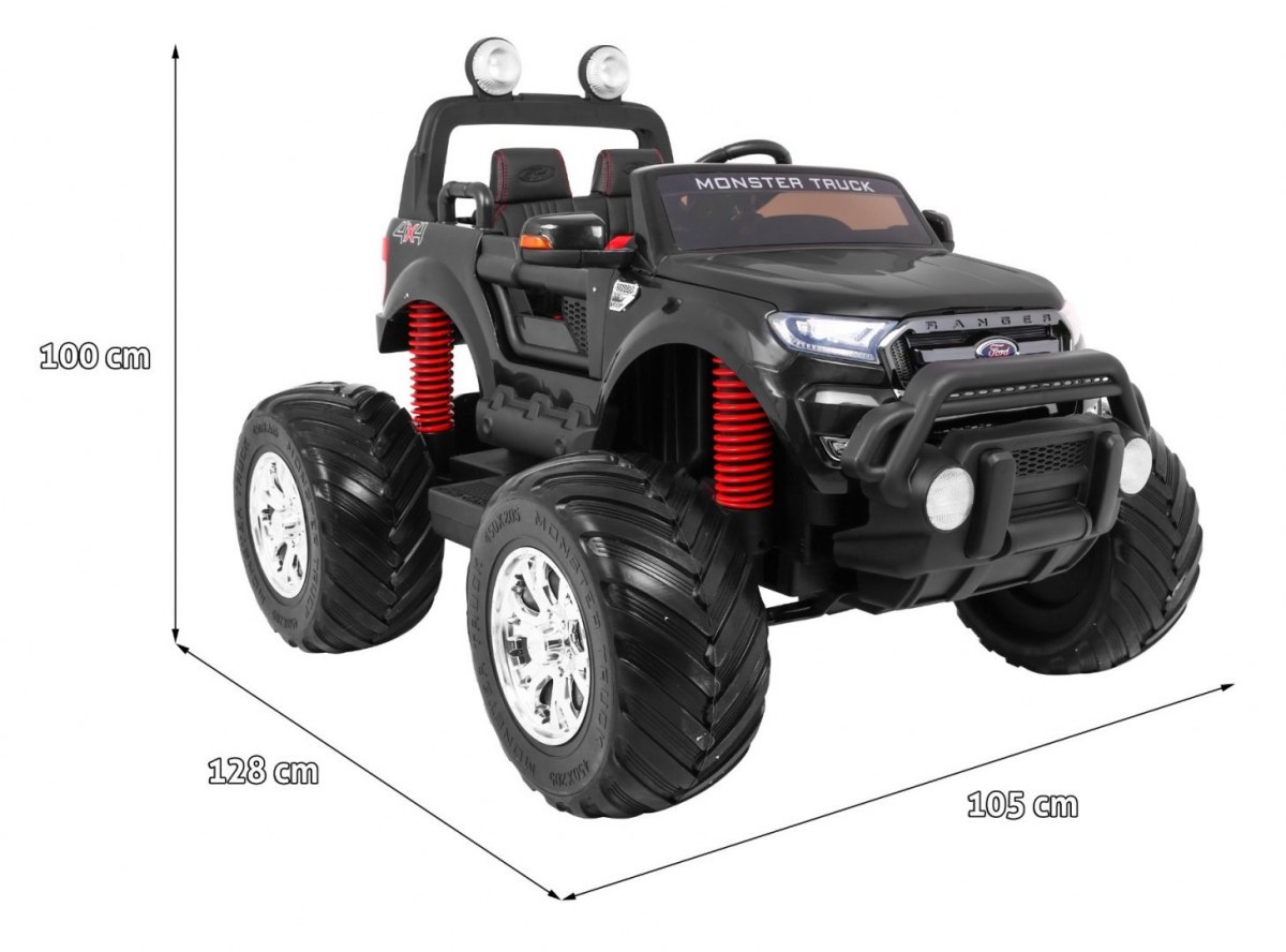 Masinuta electrica pentru copii FORD RANGER MONSTER TRUCK 4x4 (DK-MT550) Negru - imagine 2