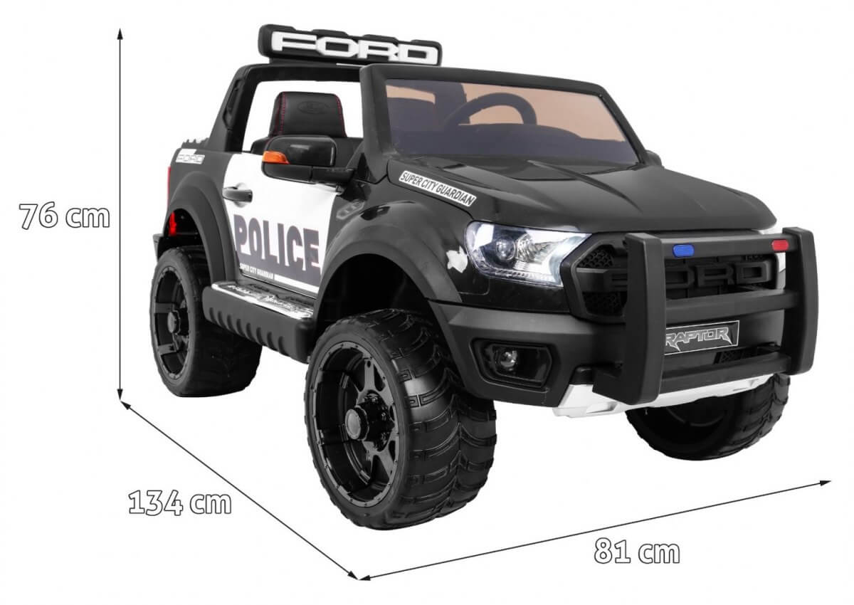 Masinuta electrica pentru copii Ford Ranger Raptor POLITIA (DK-F150) Negru - imagine 2